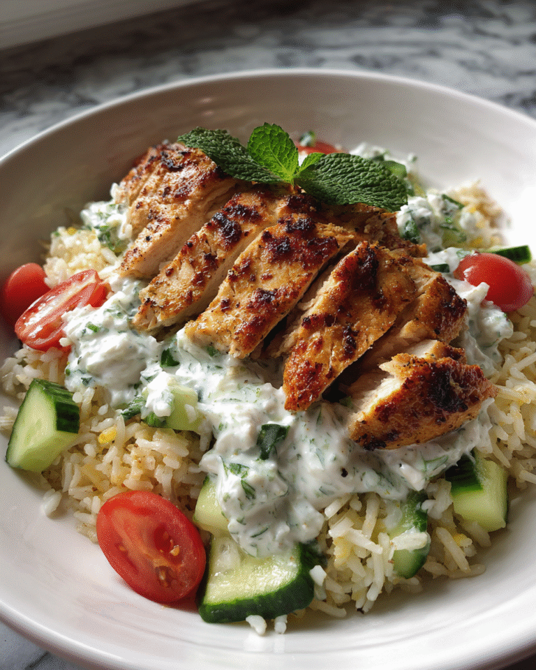 Effortless Greek Delight: Dump and Bake Chicken Tzatziki Rice - Featured Image
