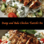 Effortless Greek Delight: Dump and Bake Chicken Tzatziki Rice