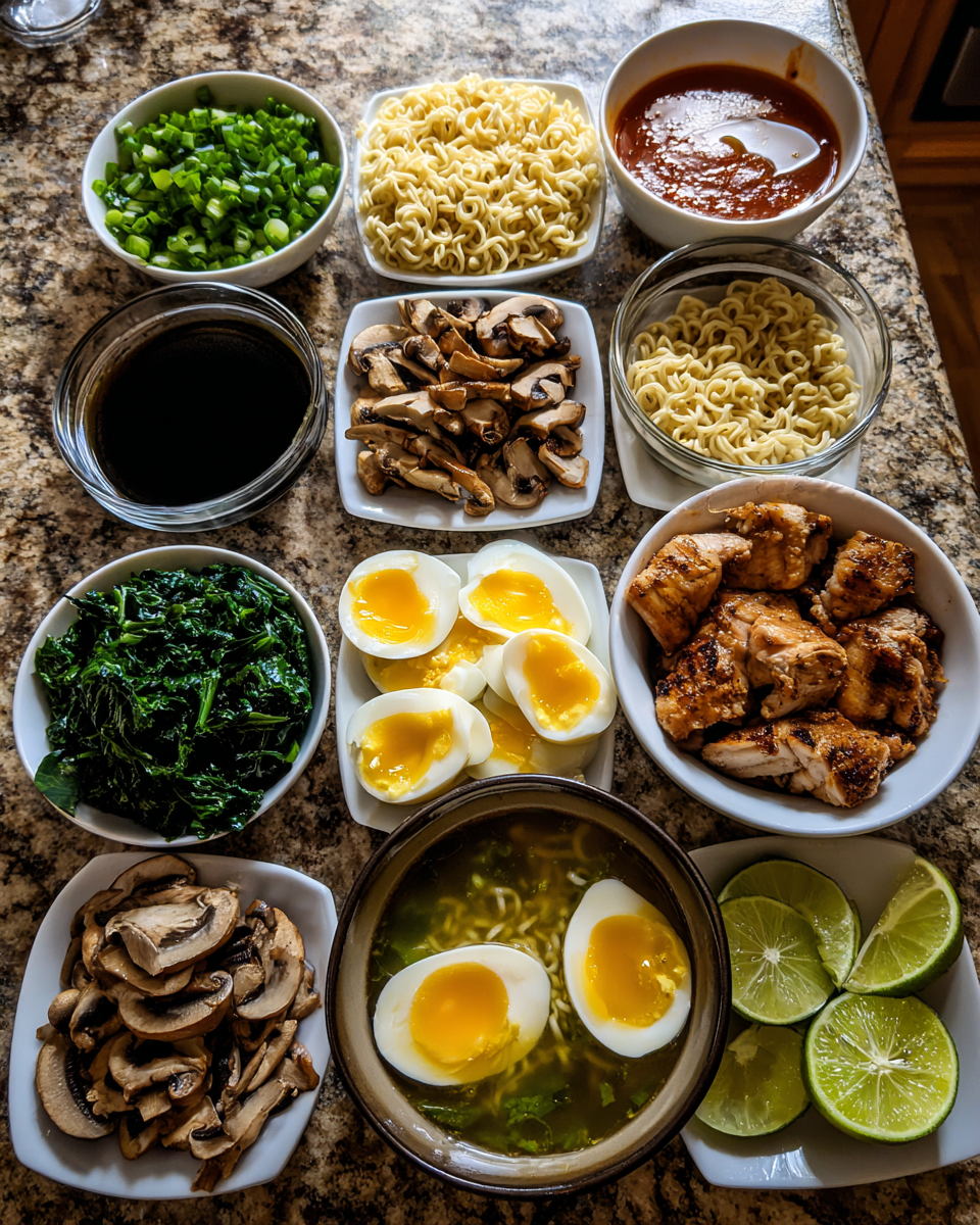 Ingredients for Spice Up Your Night with Fiery Chicken Ramen Bliss