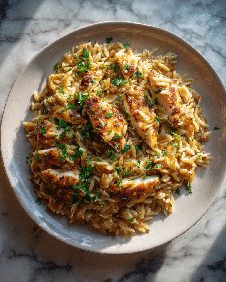 Unleash Comfort with a Savory French Onion Chicken Orzo Casserole Delight - Featured Image
