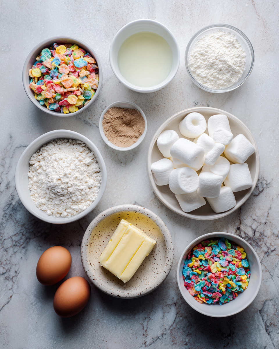 Ultimate Fruity Pebble Marshmallow Stuffed Cookie Delight 4 Ingredients for Ultimate Fruity Pebble Marshmallow Stuffed Cookie Delight