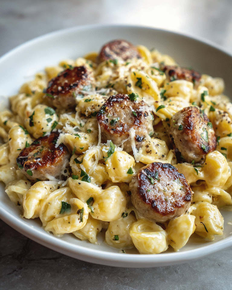 Savor the Flavor: Garlic Butter Sausage Bites with Creamy Pasta Delight - Featured Image