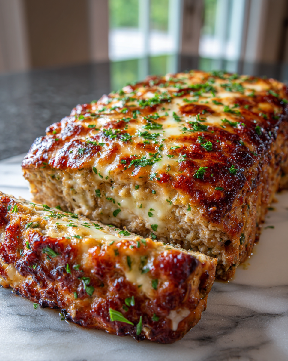 Final dish - Garlic Parmesan Chicken Meatloaf: A Flavor-Packed Twist on a Classic