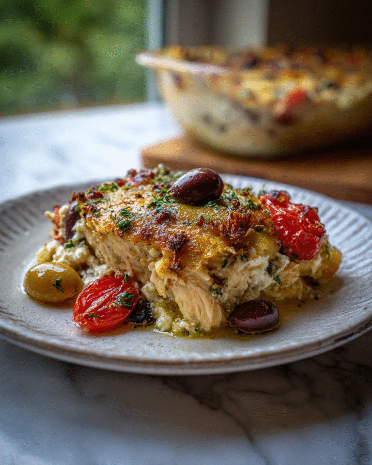 Savor the Flavors of Greece with this Delicious Greek Chicken Casserole - Featured Image