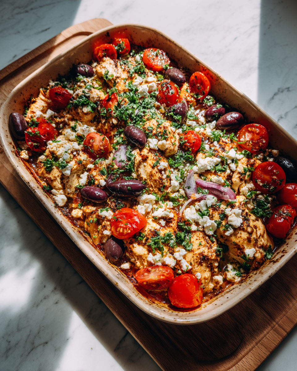 Final dish - Savor the Flavors of Greece with this Delicious Greek Chicken Casserole