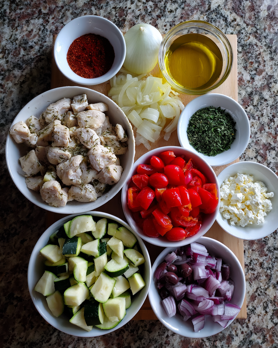 Ingredients for Savor the Flavors of Greece with this Delicious Greek Chicken Casserole