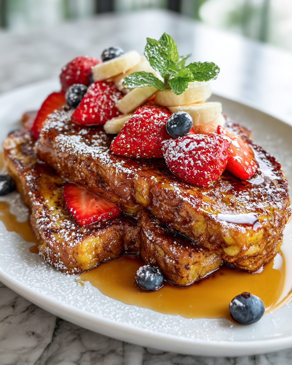Hawaiian Roll French Toast: A Tropical Twist on a Breakfast Classic 6 Final dish - Hawaiian Roll French Toast: A Tropical Twist on a Breakfast Classic