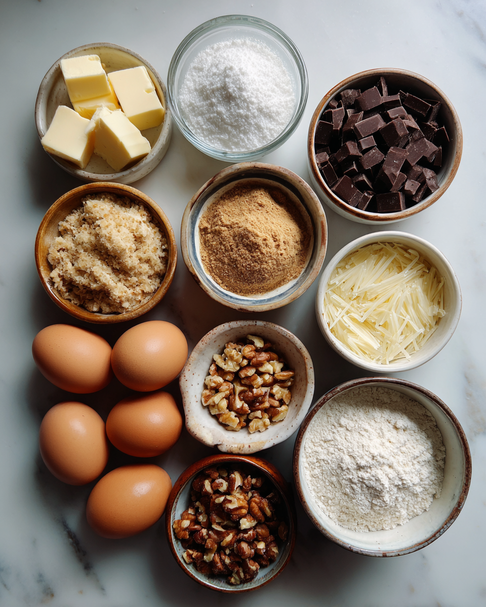 Ingredients for Irresistibly Soft and Chewy Homemade Chocolate Chip Cookies
