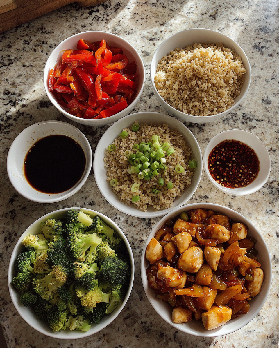 Ingredients for Sizzling Sensation: Dive into Hot Honey Chicken Bowls