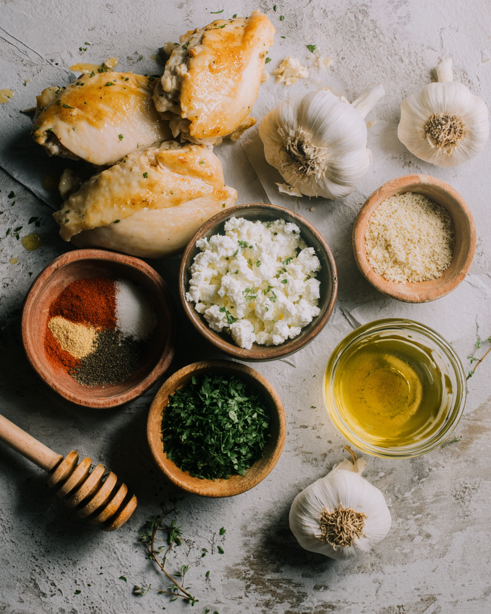 Ingredients for Sizzling Hot Honey Feta Chicken: A Flavor Explosion