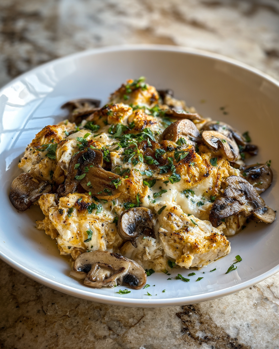 Savor the Flavor: Keto Garlic Mushroom Chicken Casserole Delight 6 Final dish - Savor the Flavor: Keto Garlic Mushroom Chicken Casserole Delight