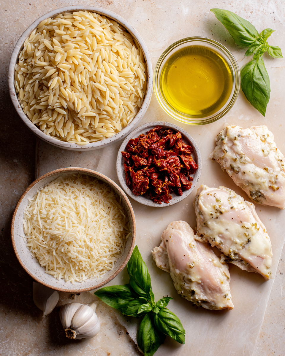 Ingredients for Irresistibly Delicious: Fall in Love with Marry Me Chicken Orzo