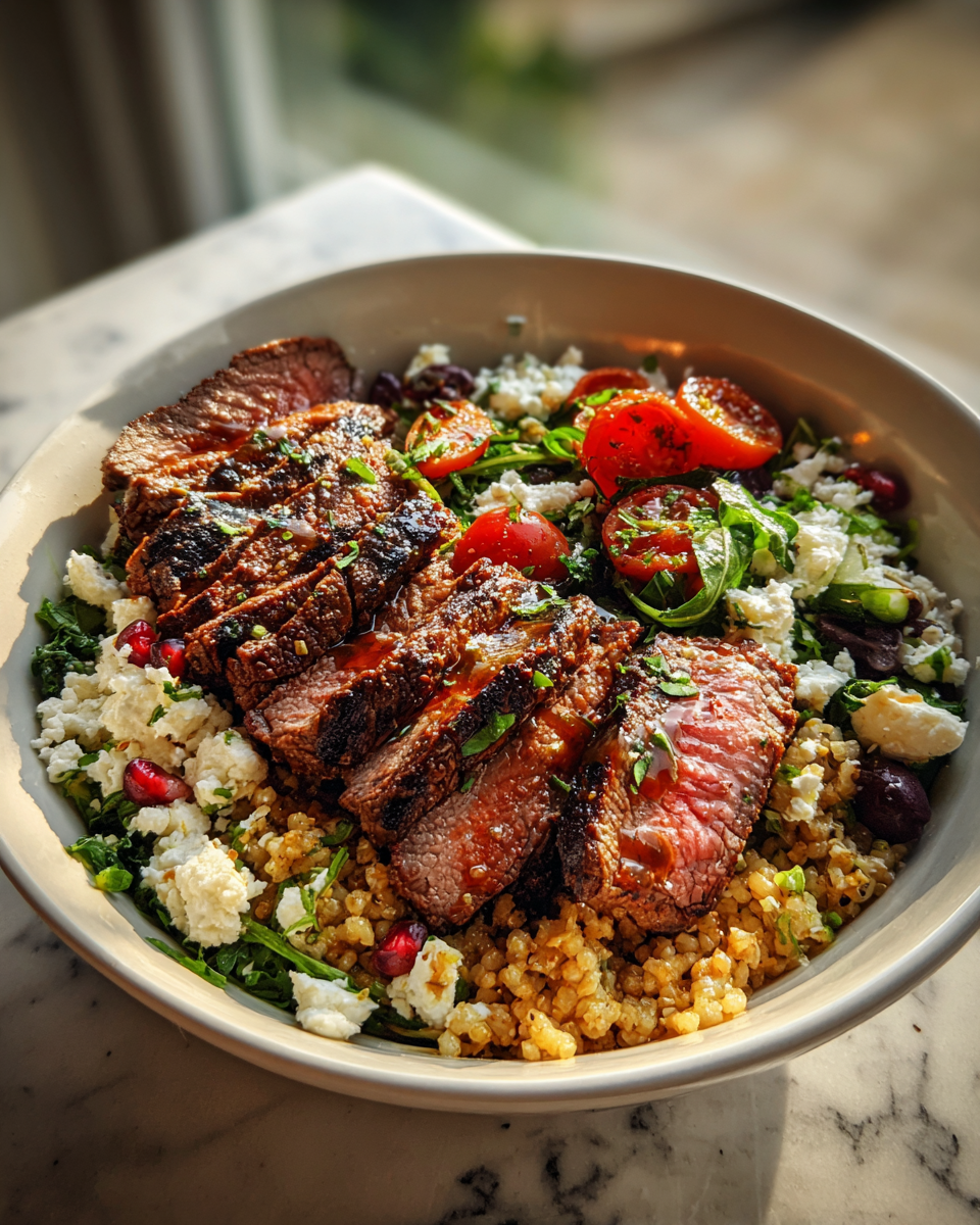 Savor the Flavors of Mediterranean Steak Bowls 6 Final dish - Savor the Flavors of Mediterranean Steak Bowls