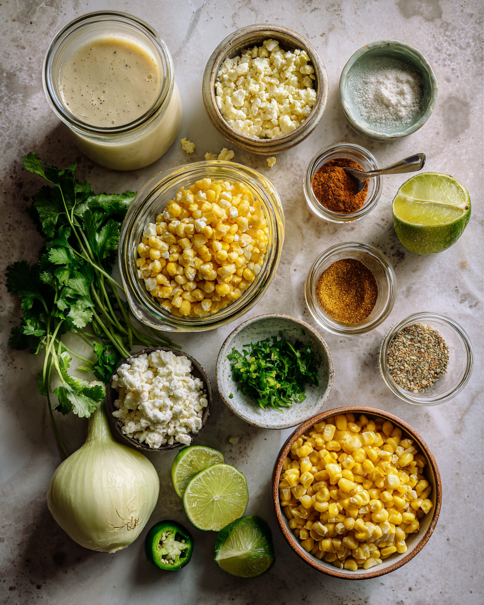 Ingredients for Slow-Cook Your Way to Comfort: Mexican Street Corn Soup Magic