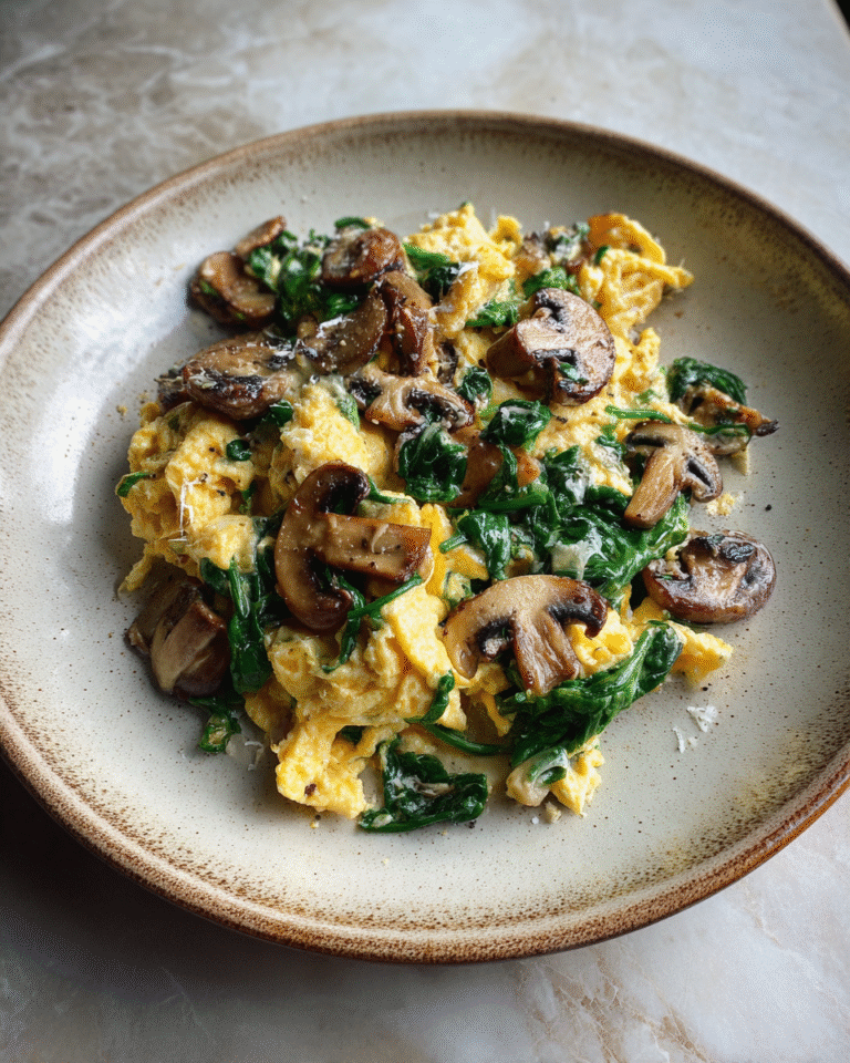Whip Up a Morning Delight with Mushroom Spinach Scrambled Eggs - Featured Image