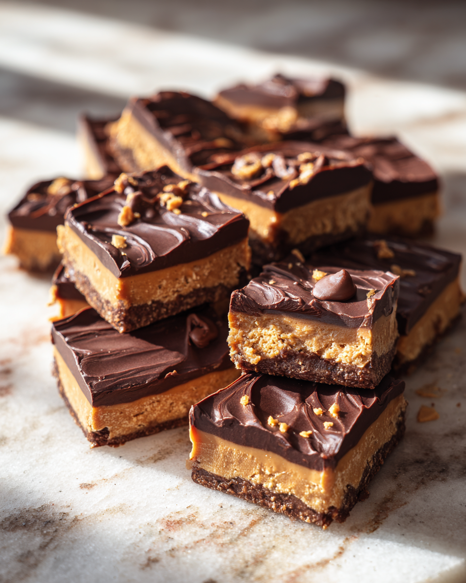 Final dish - Decadent Delight: Easy No-Bake Chocolate Peanut Butter Bars