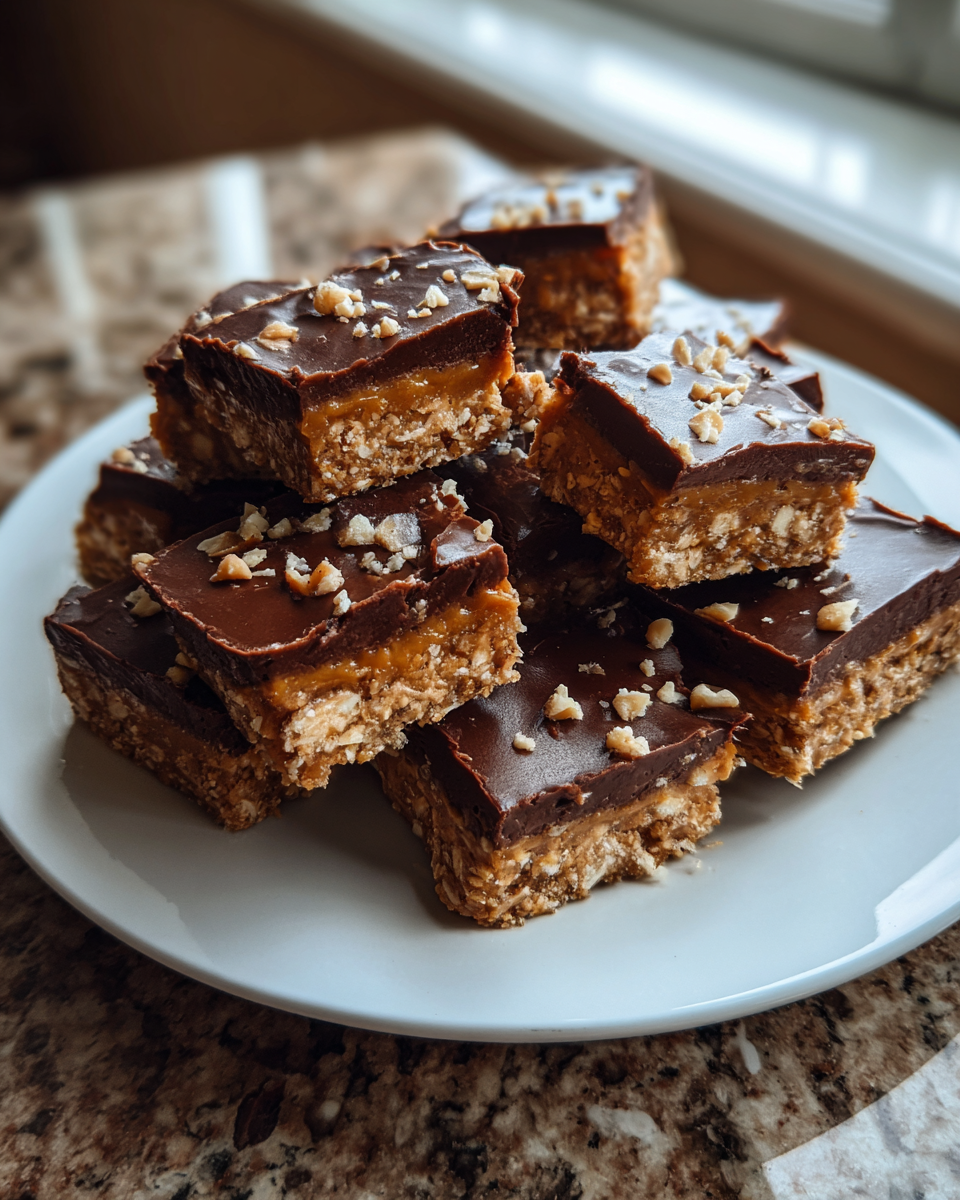 Final dish - Irresistibly Easy No Bake Peanut Butter Bars for a Sweet Treat