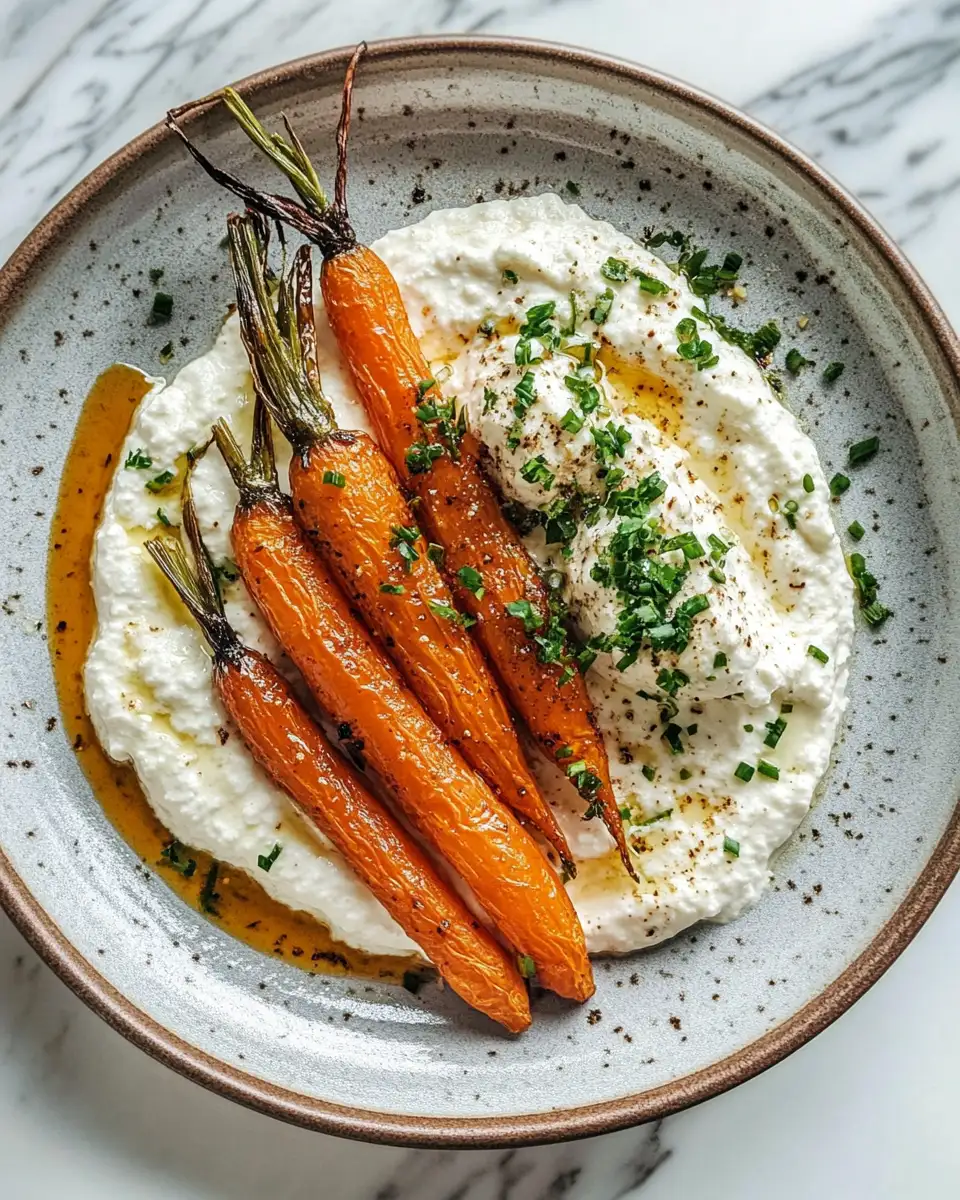 Final dish - Heavenly Roasted Carrots and Whipped Ricotta Bliss