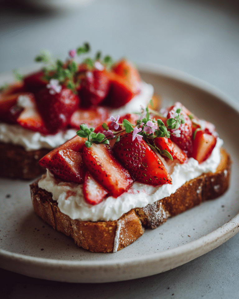 Elevate Your Breakfast Game with Roasted Strawberry Whipped Ricotta Toast - Featured Image
