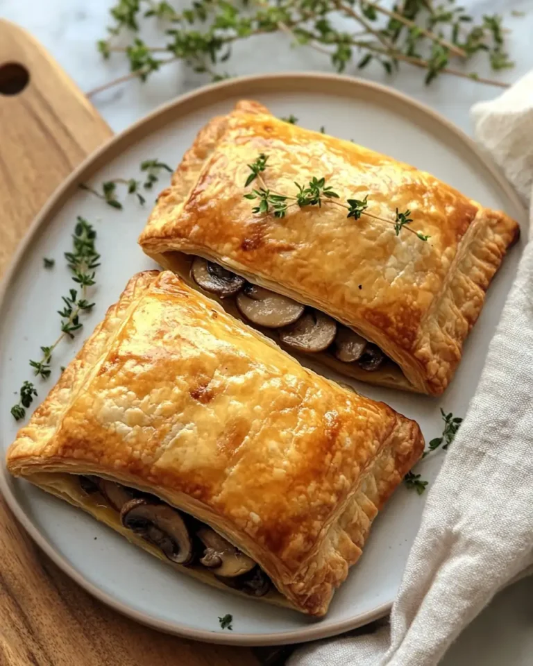 Irresistibly Flaky Savory Mushroom Gruyère Puff Pastry Delight - Featured Image