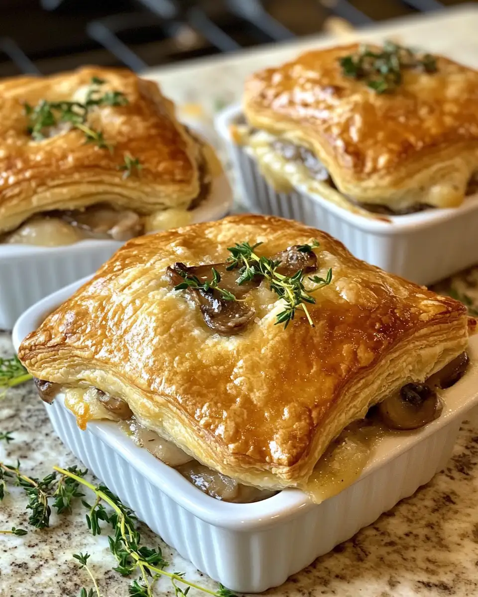 Final dish - Irresistibly Flaky Savory Mushroom Gruyère Puff Pastry Delight