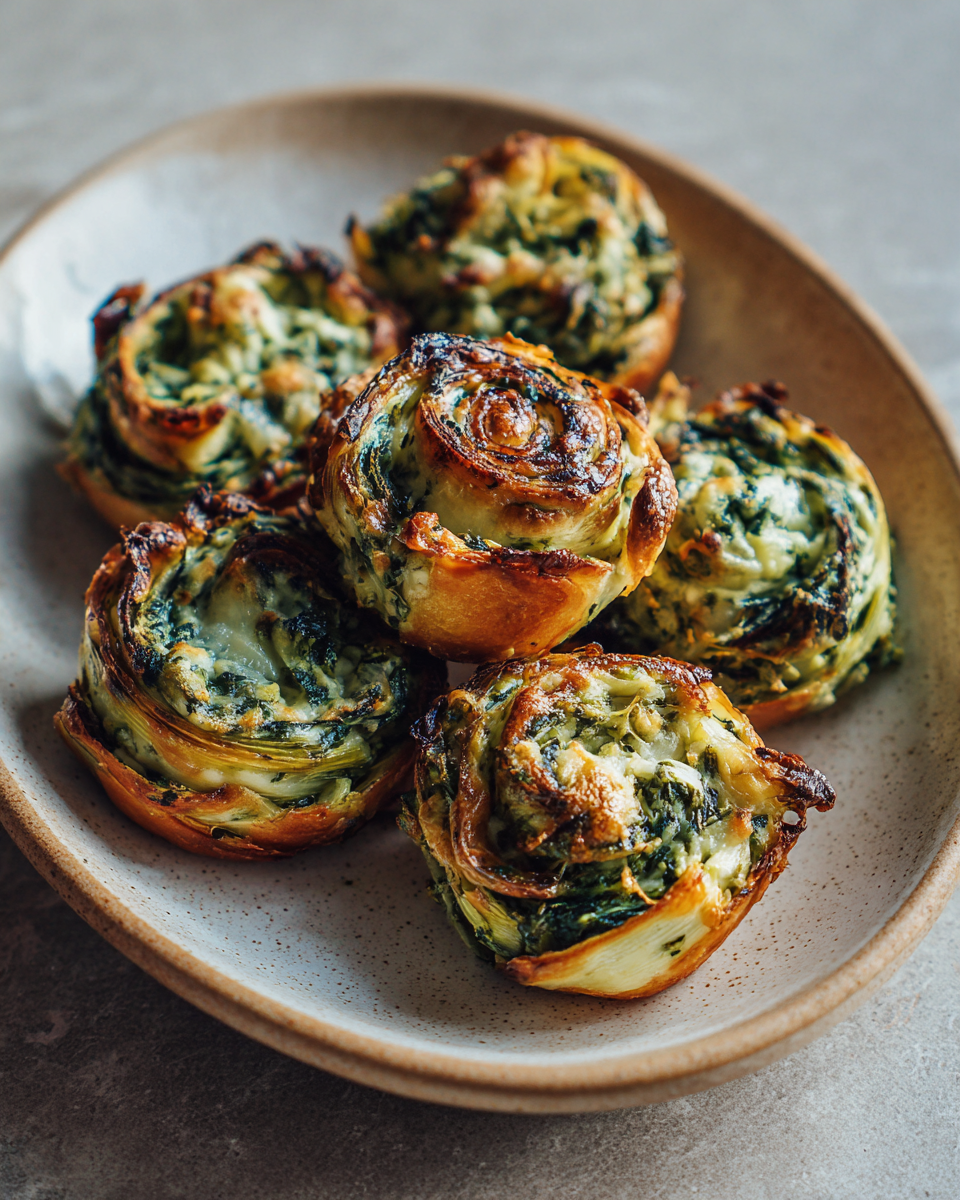 Final dish - Unleash Flavor with Irresistible Spinach Artichoke Swirls