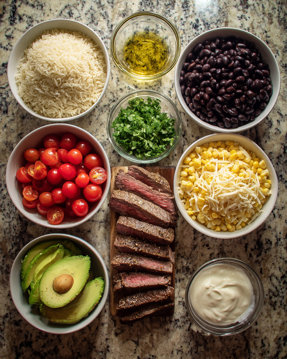Master the Art of a Perfectly Balanced Steak Burrito Bowl 4 Ingredients for Master the Art of a Perfectly Balanced Steak Burrito Bowl