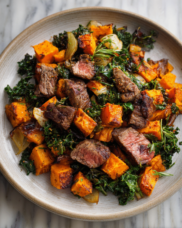 Sizzling Sweet Potato and Steak Bake Sensation - Featured Image