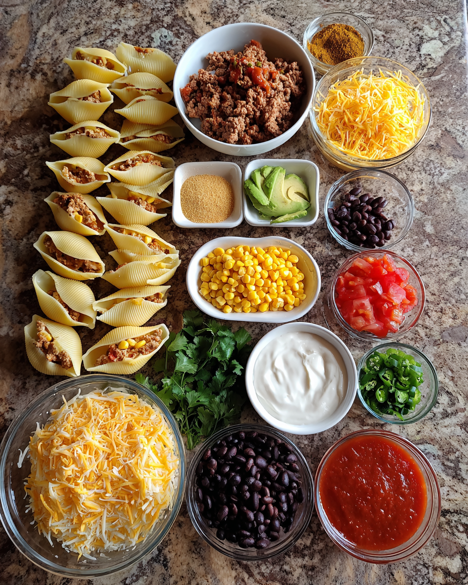 Ingredients for Taco Stuffed Shells: A Fusion Fiesta of Flavor