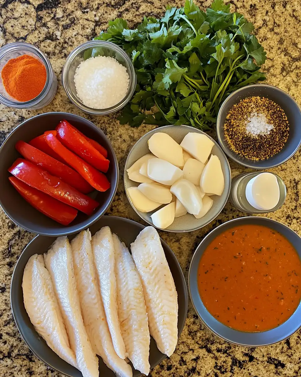 Ingredients for Savor the Flavor: Tilapia in Roasted Pepper Sauce Delight