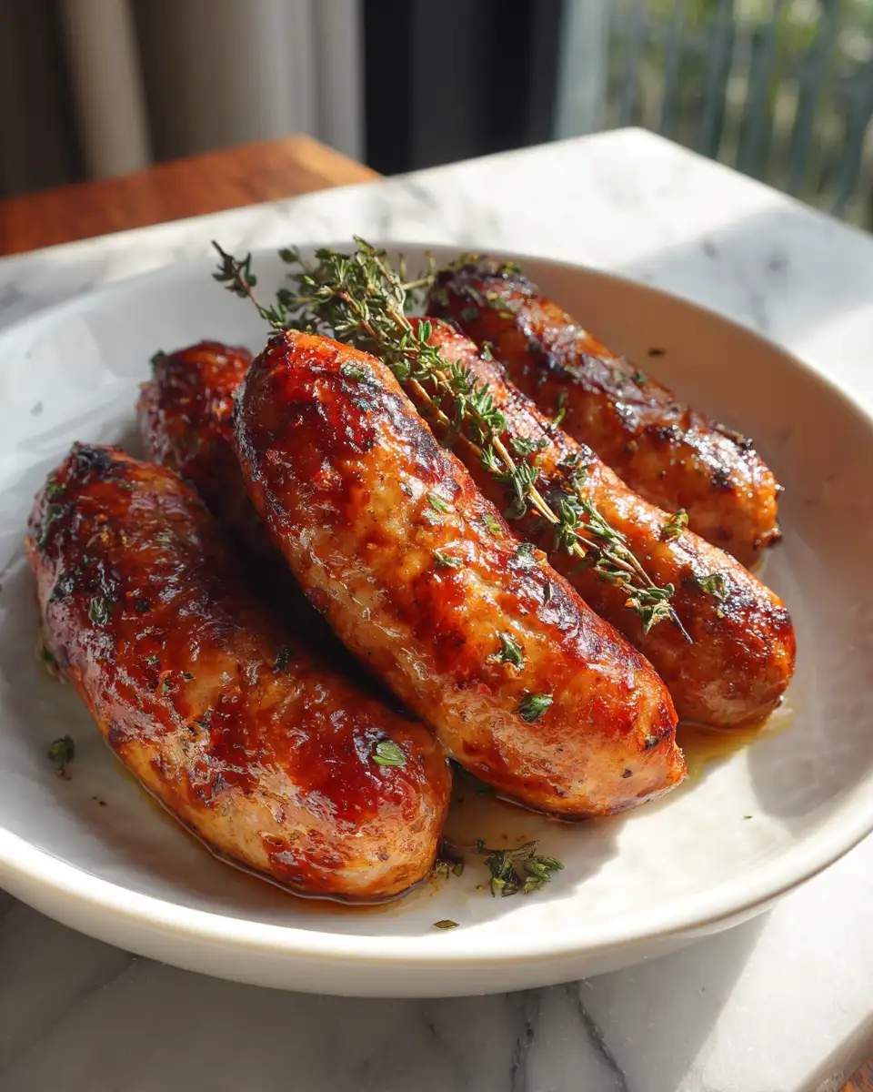 Final dish - Crispy and Juicy: The Ultimate Airfryer Chicken Sausage Recipe