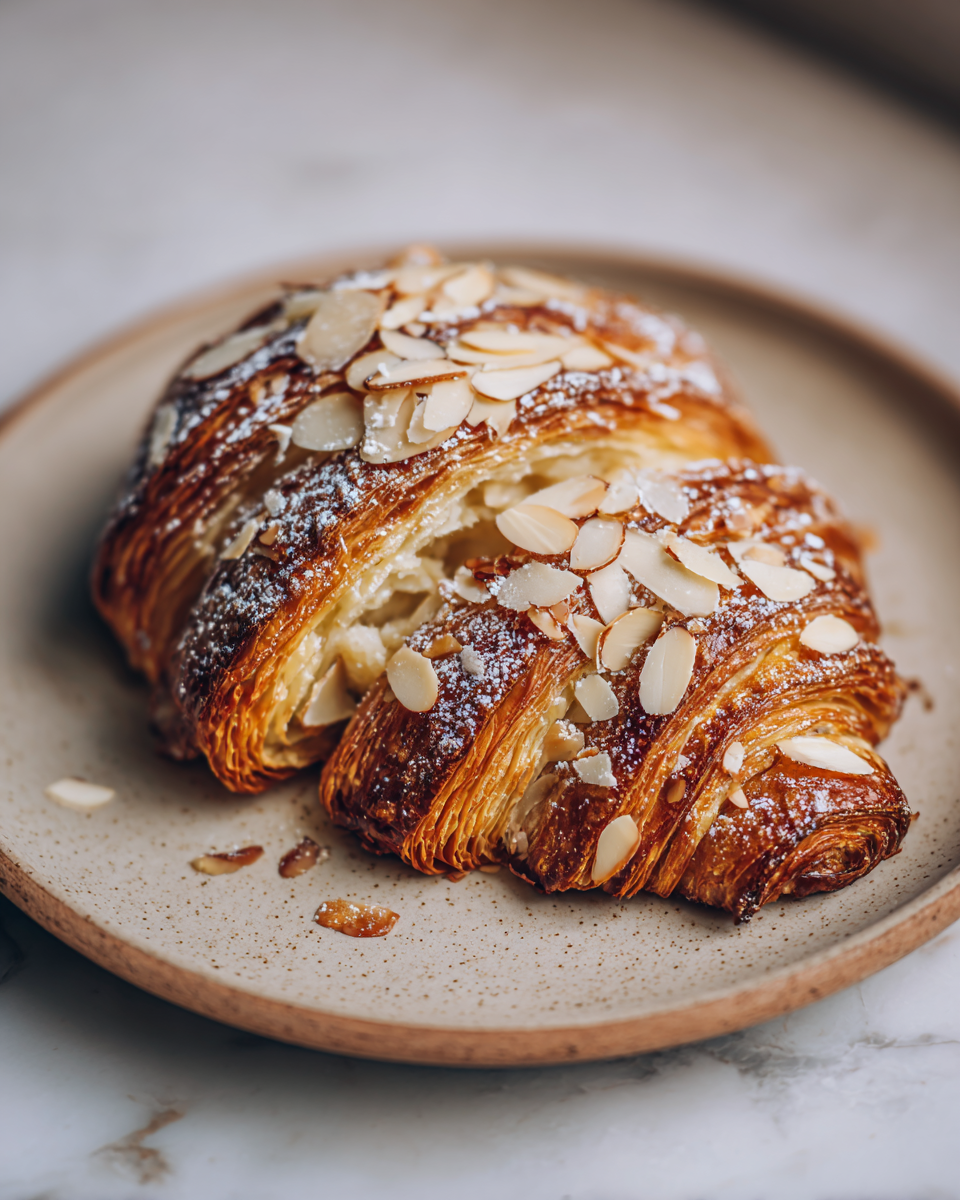 Irresistibly Flaky: Discover the Magic of Almond Croissant Cake 6 Final dish - Irresistibly Flaky: Discover the Magic of Almond Croissant Cake