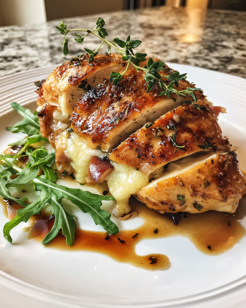 Final dish - Irresistibly Delicious: Apple and Brie Stuffed Chicken Delight