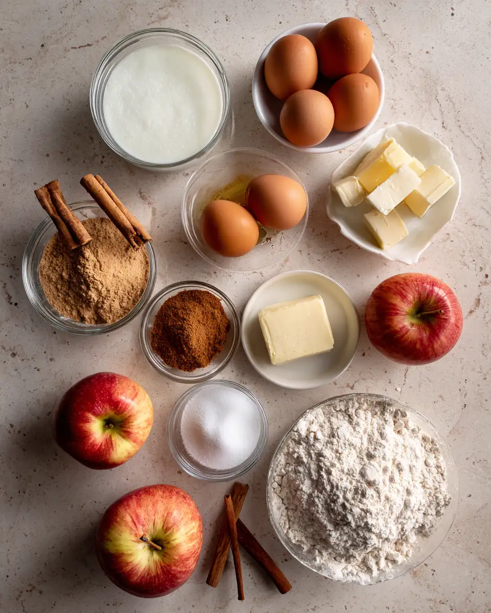 Ingredients for Warm Up Your Fall with Irresistible Apple Cinnamon Crumble Cake