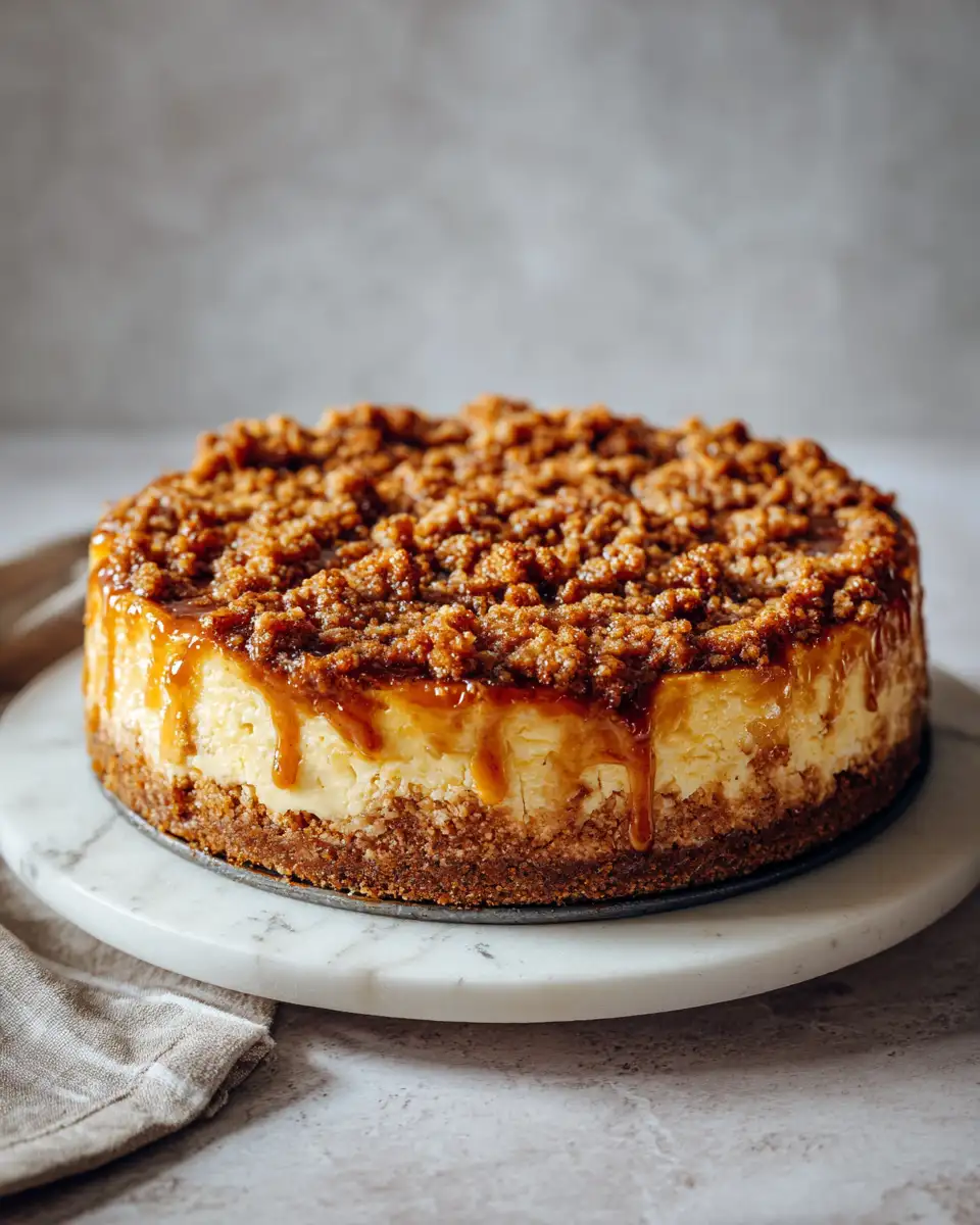 Final dish - Irresistible Apple Crumble Cheesecake Delight