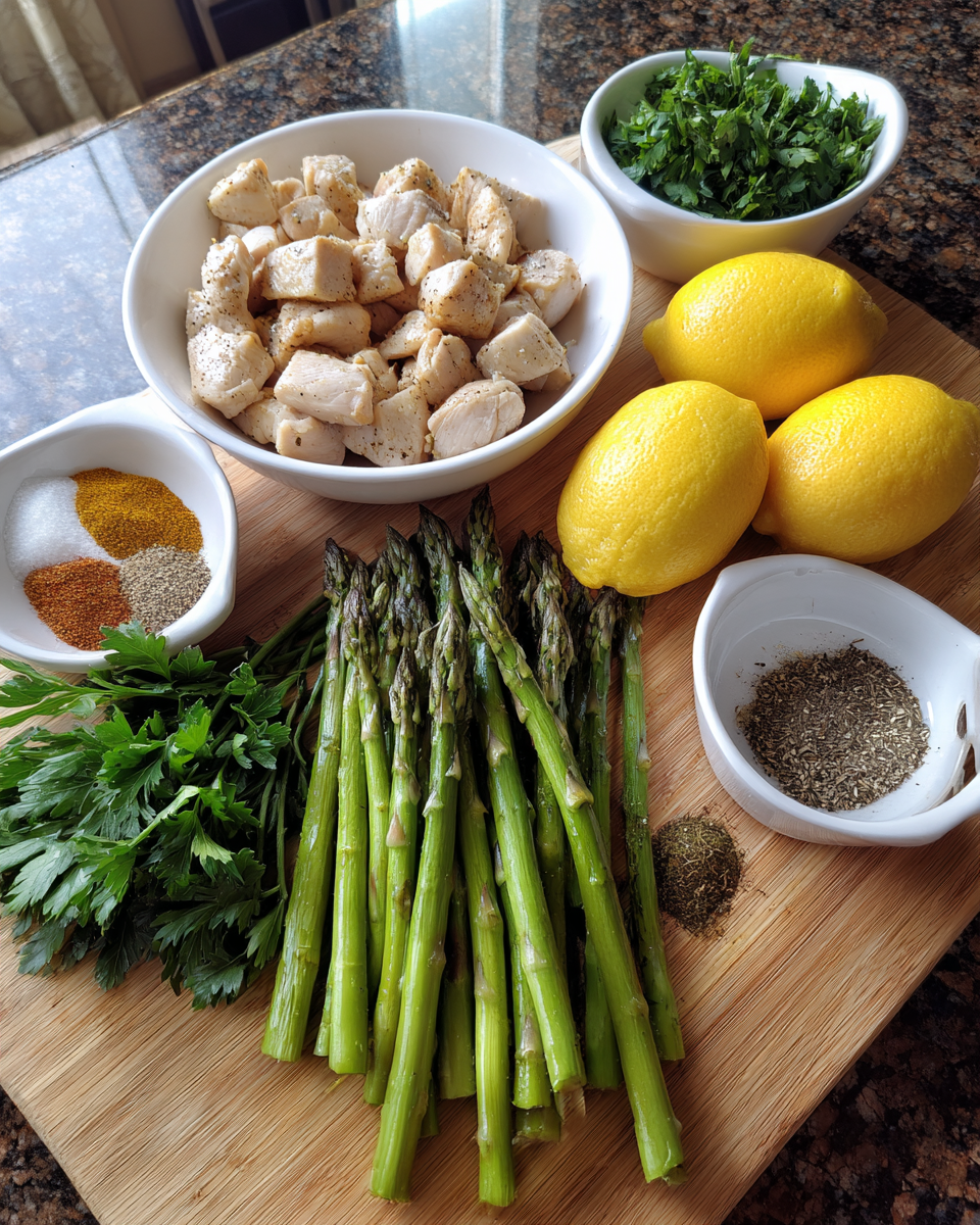 Ingredients for Savor the Flavor: Baked Chicken Bites with Asparagus Delight