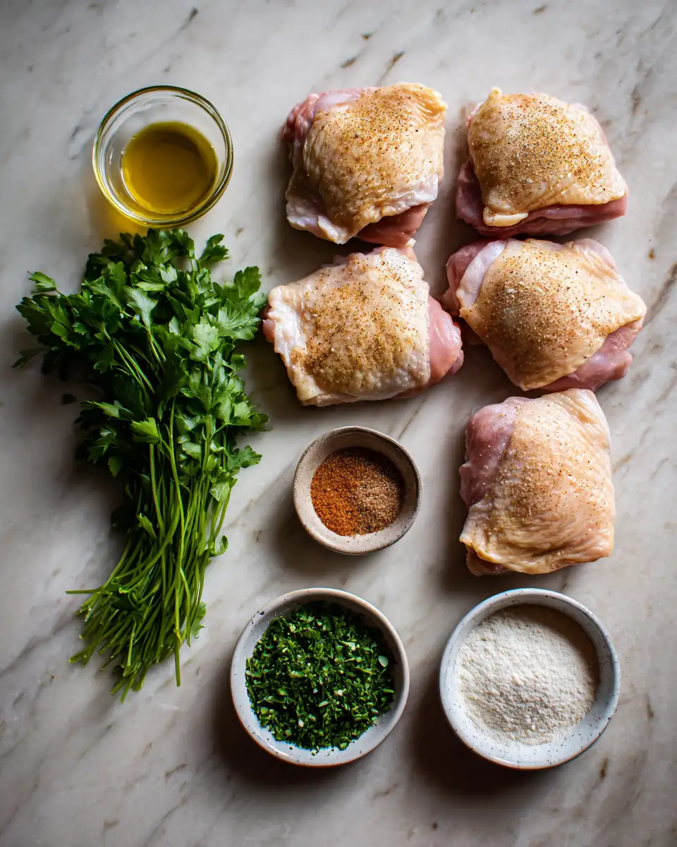 Ingredients for Crispy Baked Ranch Chicken Thighs That Will Wow Your Taste Buds