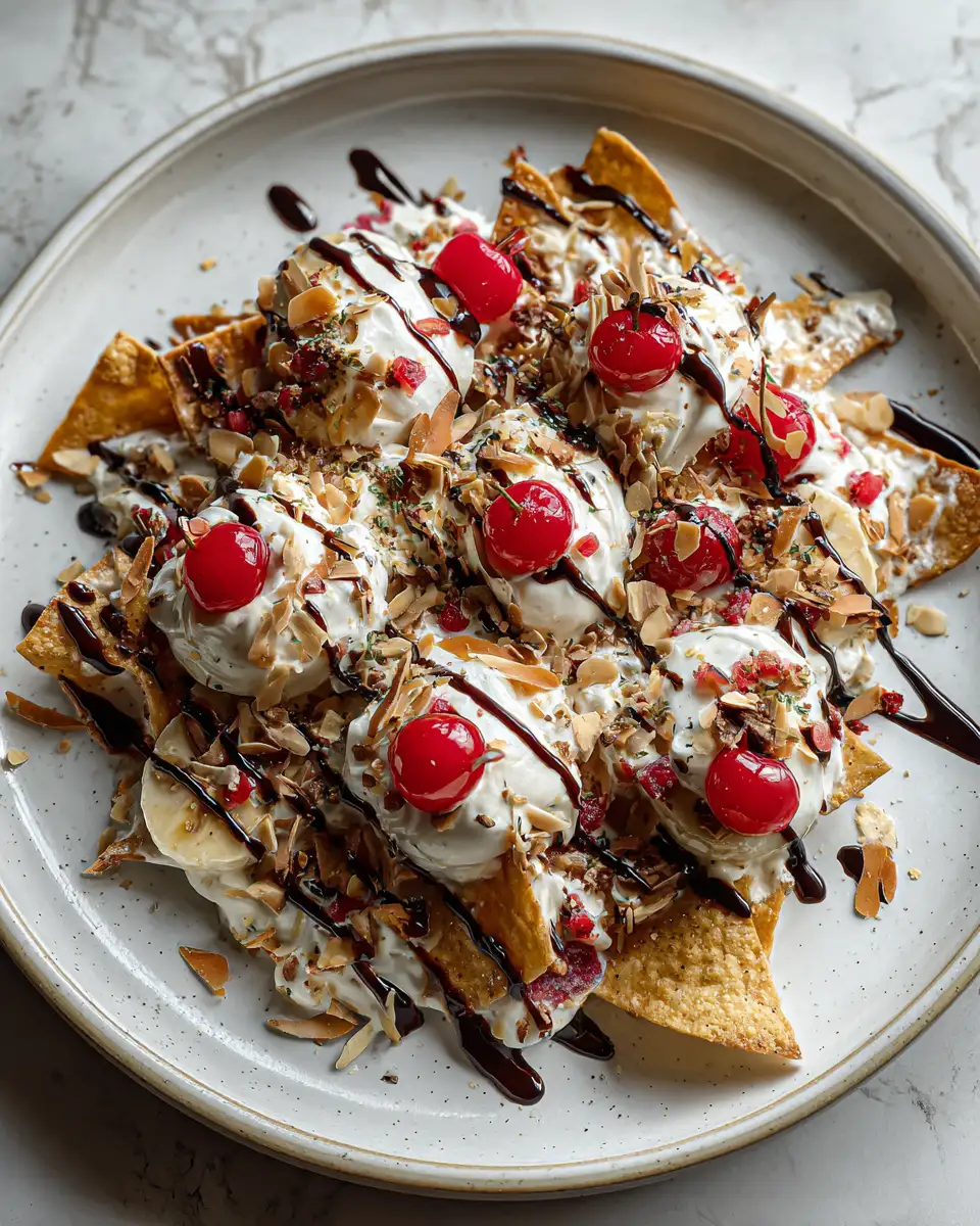 Final dish - Banana Split Dessert Nachos: A Sweet Twist on a Classic Treat
