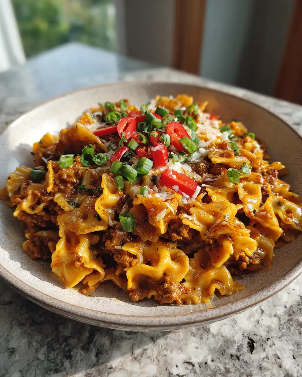 Final dish - Beef Taco Pasta: A Fusion Fiesta in Every Bite