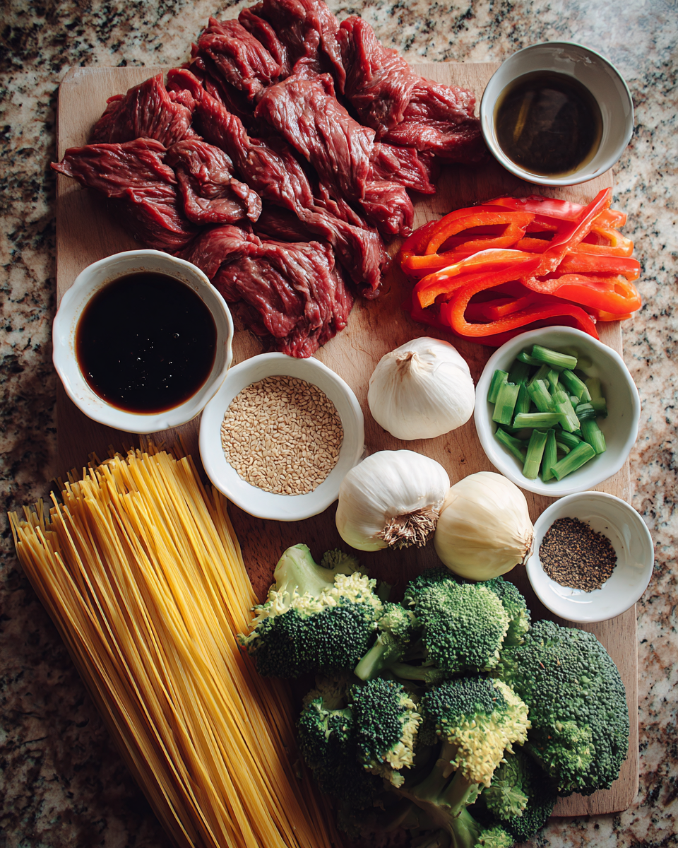 Savor the Flavor: Irresistible Beef Teriyaki Noodles Delight 4 Ingredients for Savor the Flavor: Irresistible Beef Teriyaki Noodles Delight