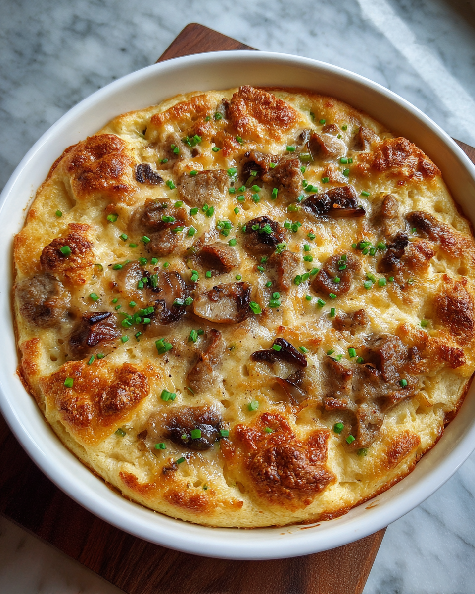 Wake Up to Comfort: Biscuits and Gravy Breakfast Casserole Delight 6 Final dish - Wake Up to Comfort: Biscuits and Gravy Breakfast Casserole Delight