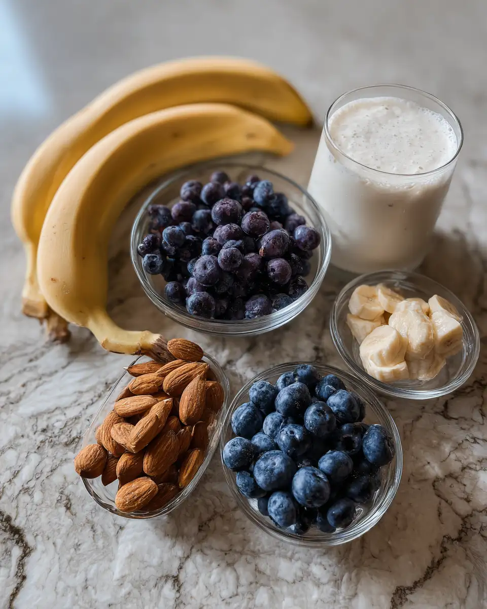 Ingredients for Bursting with Flavor: Blueberry Almond Smoothie Bliss