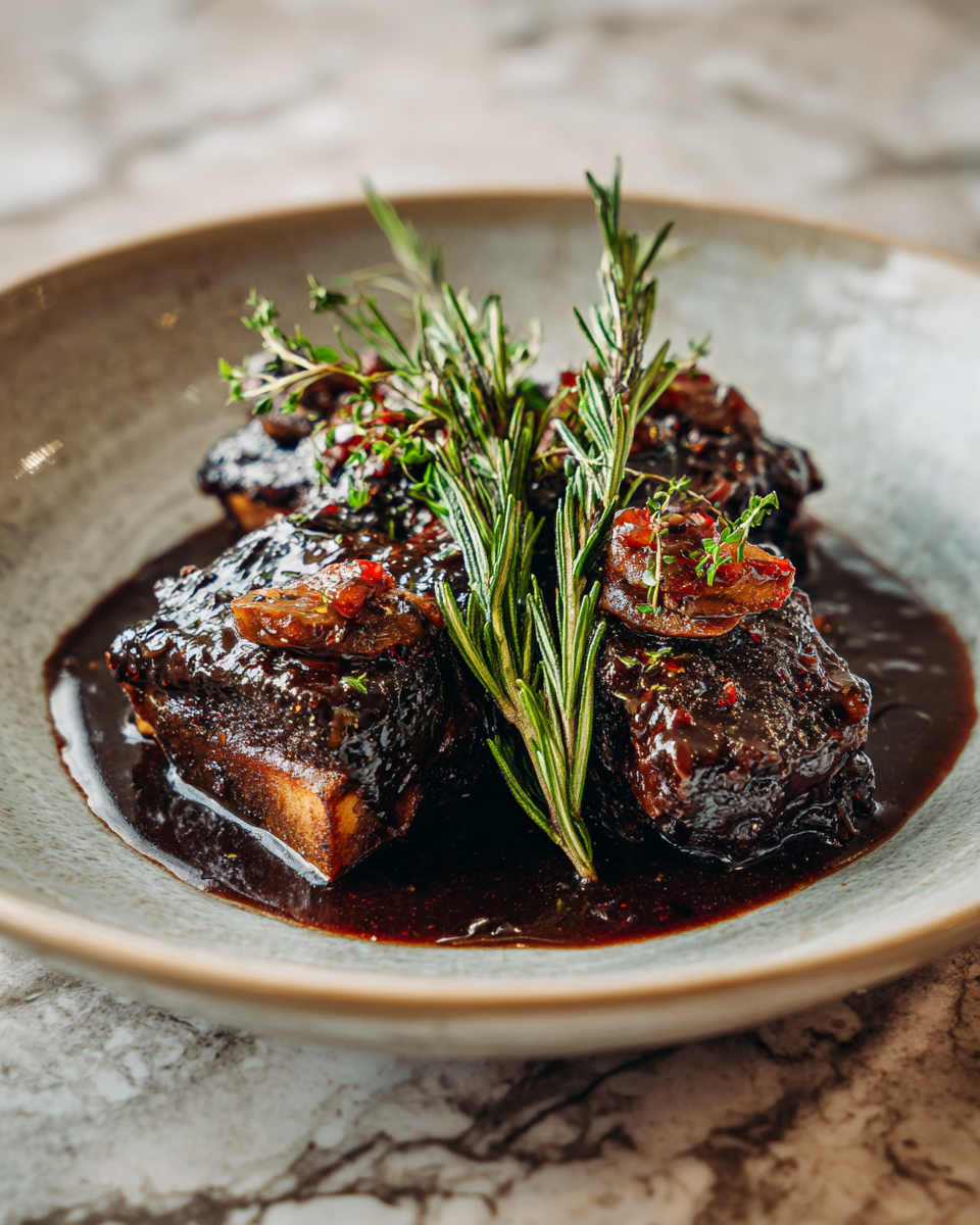 Savory Elegance: Braised Short Ribs with Red Wine 6 Final dish - Savory Elegance: Braised Short Ribs with Red Wine