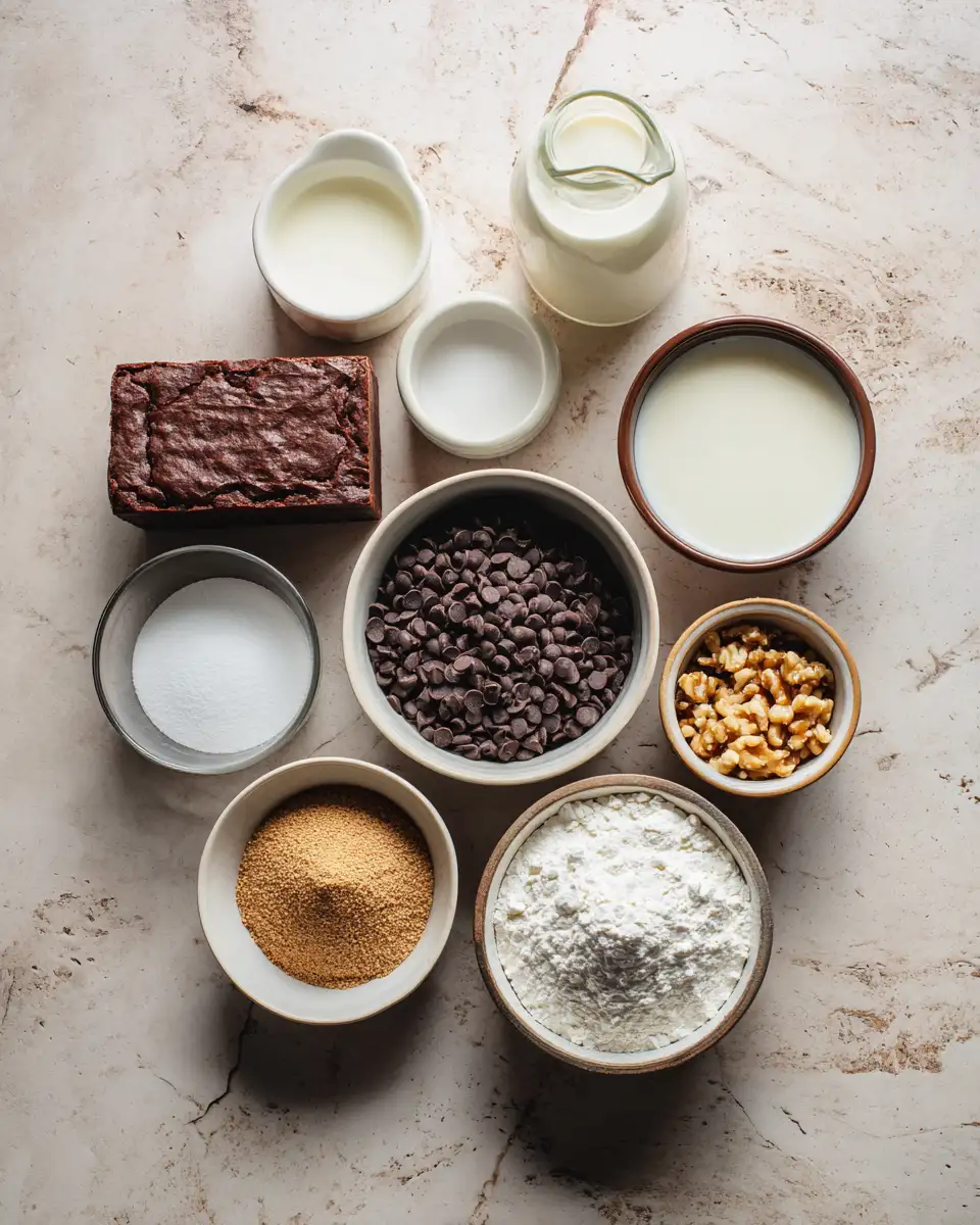 Ingredients for Chill Out with the Ultimate Brownie Refrigerator Cake Delight
