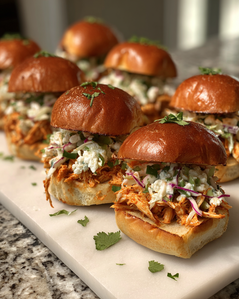 Buffalo Chicken Sliders That Will Spice Up Your Next Party 6 Final dish - Buffalo Chicken Sliders That Will Spice Up Your Next Party