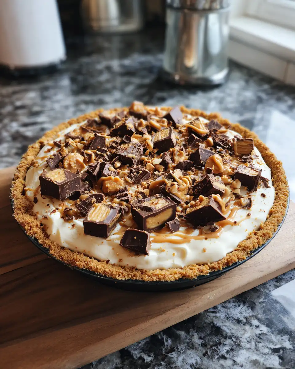 Final dish - Decadent Delight: Irresistible Butterfinger Pie with Peanut Butter
