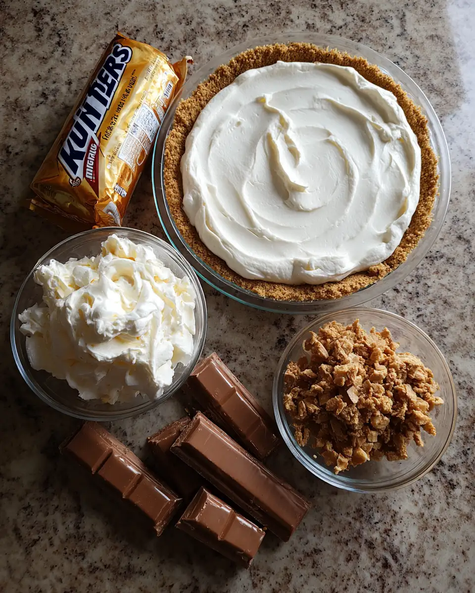 Ingredients for Decadent Delight: Irresistible Butterfinger Pie with Peanut Butter