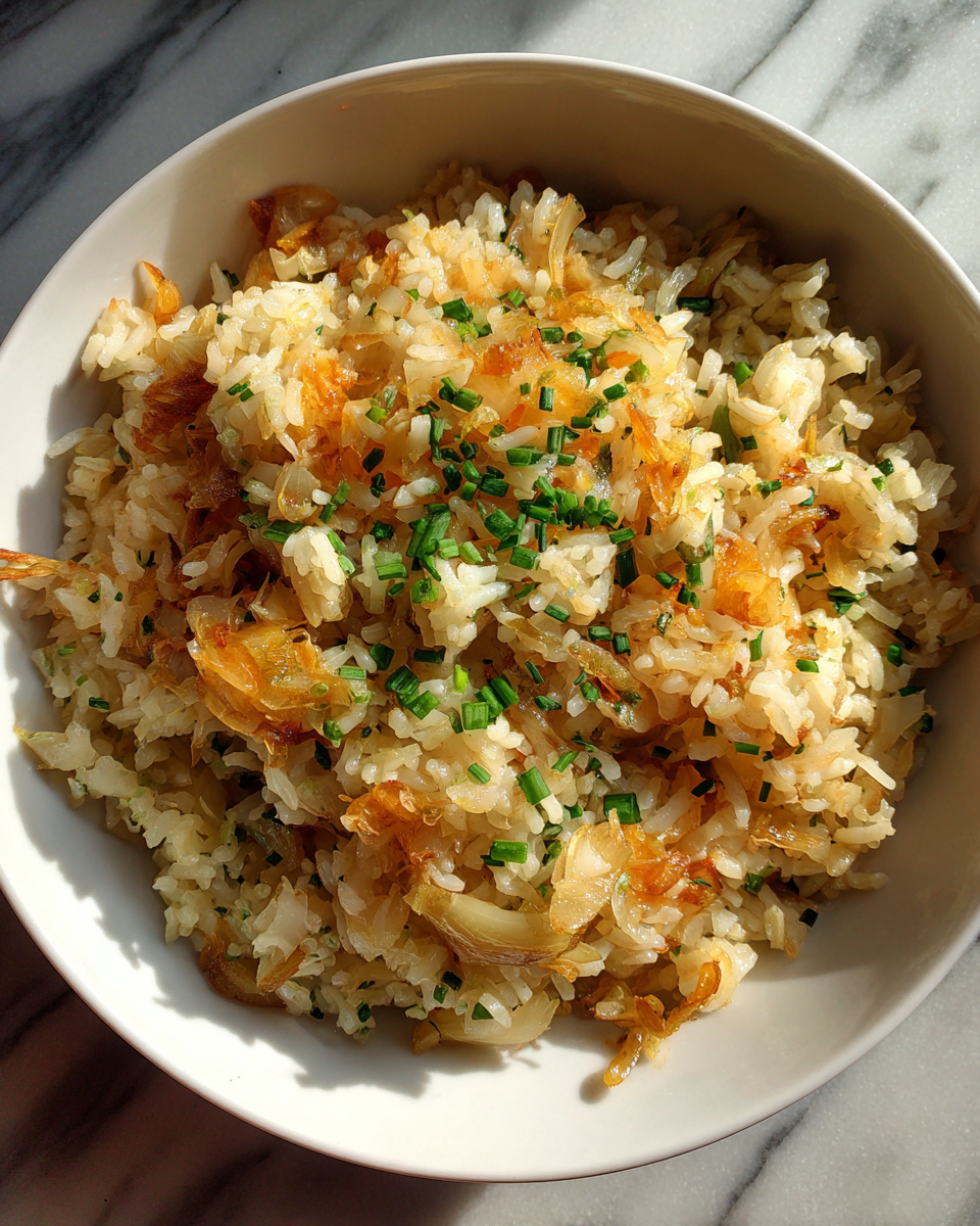 Final dish - Transform Your Meals with Irresistibly Buttery Onion Rice Side