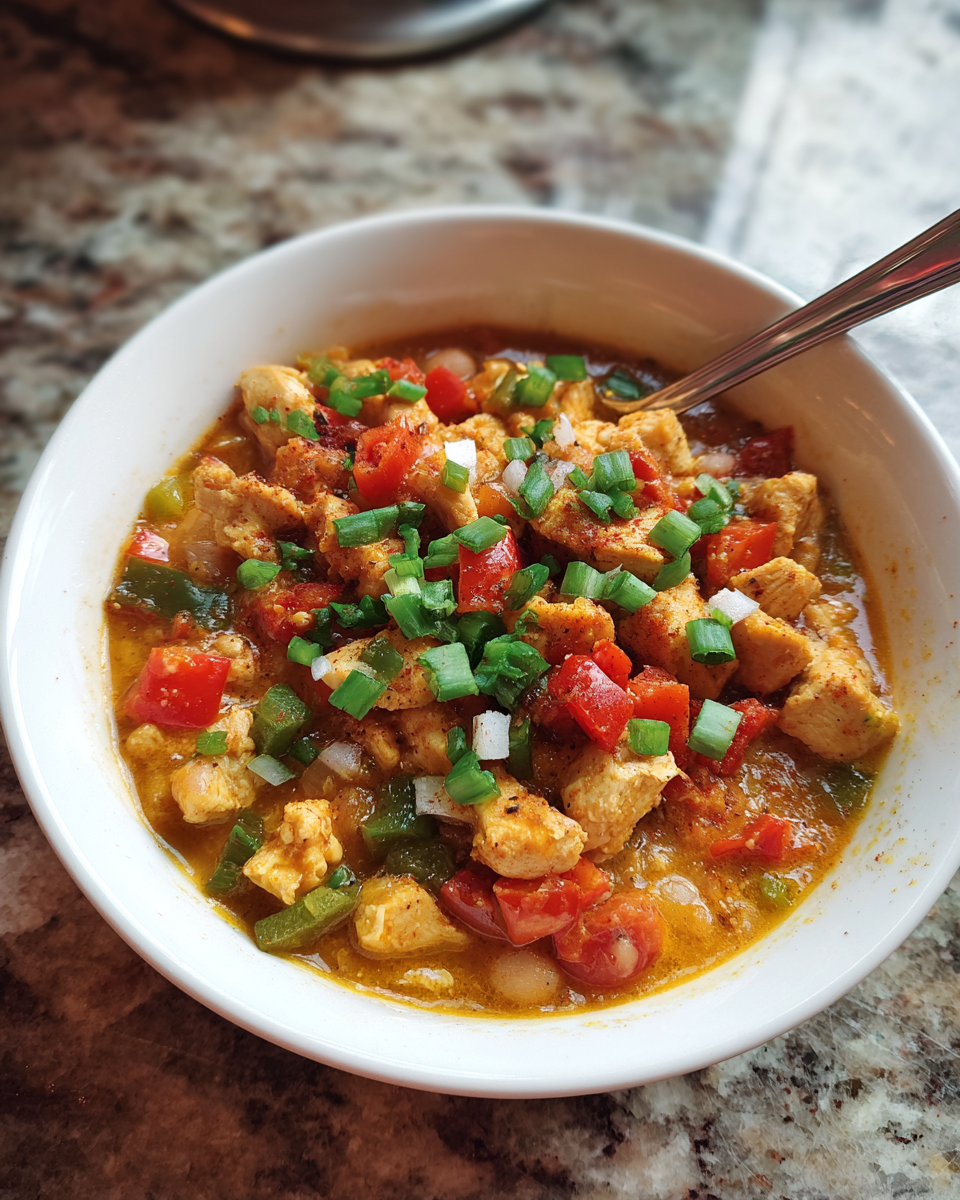 Final dish - Spice Up Your Dinner with Cajun White Chicken Chili Delight