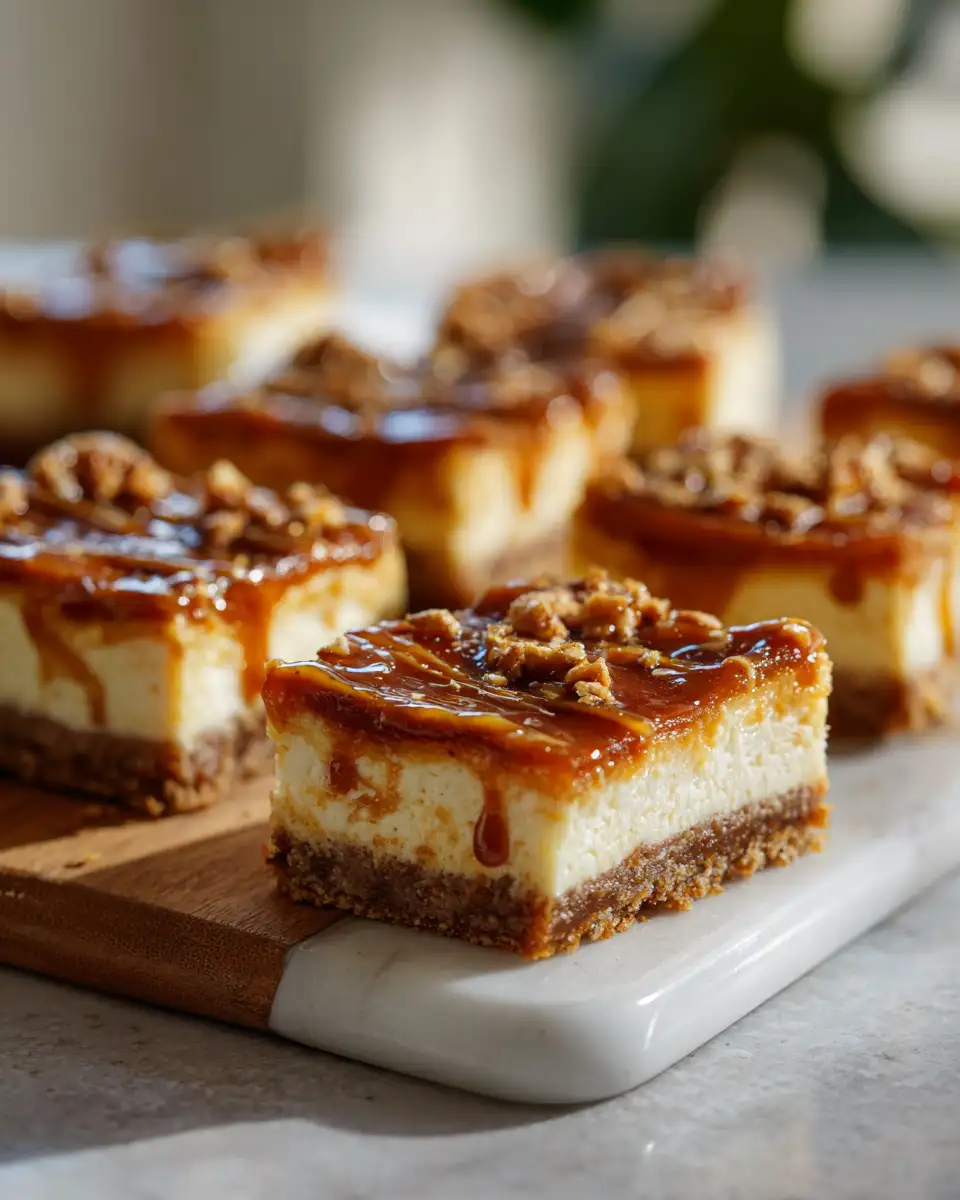 Final dish - Irresistible Caramel Apple Cheesecake Bars: Your New Fall Favorite